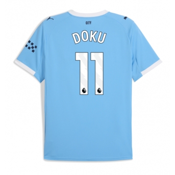 Manchester City Jeremy Doku #11 Maglia Gara Casa Repliche 2025-26 Maniche Corte